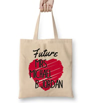 Future Mrs Michael B Jordan Love Heart Bez Çanta Uzun Saplı