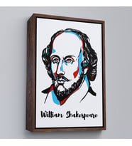 Çerçeveli William Shakespeare Dekoratif Kanvas Tablo (Siyah)