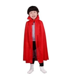 Kırmızı Renk Yakalı Pelerin Çocuk Boy 90 cm (5343)