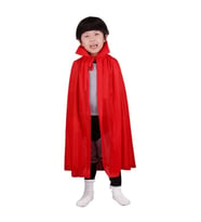 Kırmızı Renk Yakalı Pelerin Çocuk Boy 90 cm (5343)