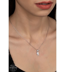 SWAROVSKİ CRYSTAL KIZ ÇOCUK 925 AYAR GÜMÜŞ KOLYE