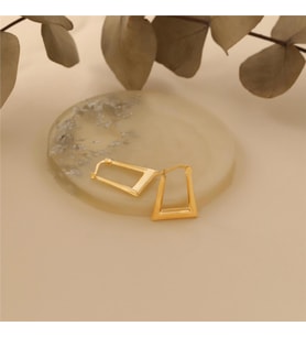 925 Ayar Gümüş İtalyan Model Küpe (Gold)
