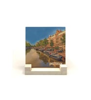 Amsterdam Görseli Baskılı Taş Masaüstlük 10X10