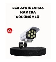 Mey İthalat® Güneş Enerjili Güvenlik Işığı Dış Mekan 5 Eksen Ayarlı ve PIR Hareket Sensörlü