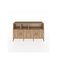 Kronos Konsol 6 Raflı 4 Kapaklı 176x59x99 Çam-Çam