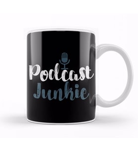Funny Podcast Junkie Podcasters Kupa Bardak Porselen