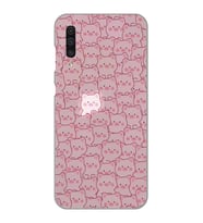 Samsung Galaxy A50 - A30S Uyumlu Cute Pink Pig Tasarımlı Şeffaf Telefon Kılıfı