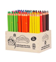 Play-Doh Üçgen Jumbo Kuru Boya 12 Renk x 12 Adet Sınıf Paketi 144'lü Ahşap Stand 