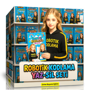Robotik Kodlama YAZ-SİL Seti 4-10 Yaş (Üç Kitap – Üç Seviye)