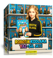 Robotik Kodlama YAZ-SİL Seti 4-10 Yaş (Üç Kitap – Üç Seviye)