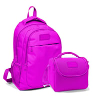 Coral High Okul Sırt Çantası ve Beslenme Çantası Kız Çocuk Pembe