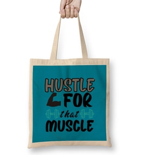 Gym Workout Fitness Lover Motivation Gift Quotes For MEN Women Bez Çanta Uzun Saplı