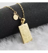 Kişiye Özel 925 Ayar Gümüş Aslan Burcu Tarot Kolye