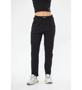 Lesa Wear Fitilli Yüksel Bel Geniş Paça Şardonlu Likralı Spor Eşofman Altı