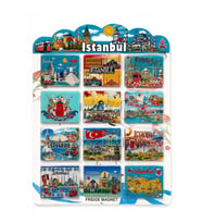 İstanbul Temalı Silikon Buzdolapı Süsü Magnet 12'Li Set