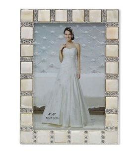 Swarovski Taşlı Sedef Motifli Gösterişli Fotoğraf Çerçevesi (10x15 Cm)