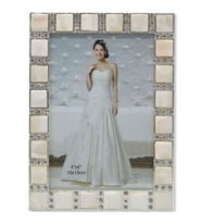 Swarovski Taşlı Sedef Motifli Gösterişli Fotoğraf Çerçevesi (10x15 Cm)
