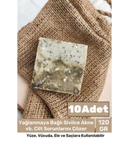 Özel Üretim %100 Doğal Güzel Kokulu El Yüz Saç Vücut Cilt Orijinal Bitkisel Kil Sabunu 120G 10 Adet