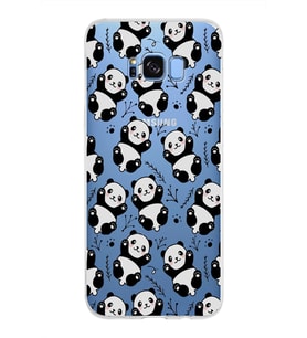 Samsung Galaxy S8 Plus Kapak Panda Tasarımlı Şeffaf Silikon Kılıf
