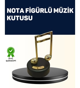 Melodious Music Altın Nota Figürlü Müzik Kutusu