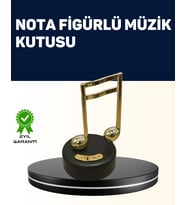 Melodious Music Altın Nota Figürlü Müzik Kutusu