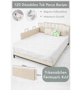 Miralay Yeni Nesil Yatak Bariyeri 120 cm Bej