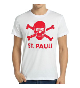 Bant Giyim - St. Pauli Futbol Beyaz Erkek T-shirt Tişört