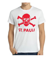 Bant Giyim - St. Pauli Futbol Beyaz Erkek T-shirt Tişört