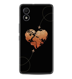 TCL 303 Kılıf Silikon Desen Özel Seri Plane Heart 1721