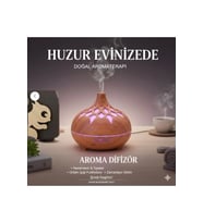 Aroma Difüzör Gece Işığı 7 Led DESENLİ Nemlendirici Kumandalı Buhar Makinesi 550 ml