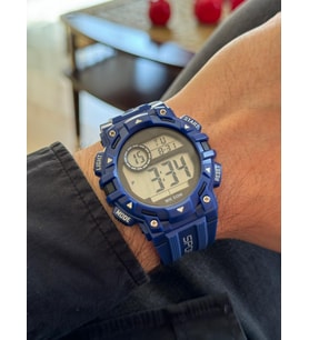 Dijital Su Geçirmez Lacivert Genç Kol Saati SPEC000315 - Alarm, Kronometre, LED