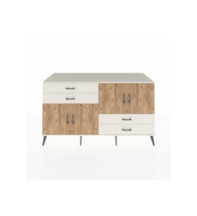 Kronos Konsol 3 Raflı 4 Çekmeceli 4 Kapaklı 176x59x99 Aytaşı-Çam/Aytaşı