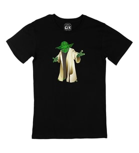 Pelerinli Yoda Star Wars Siyah Tişört