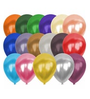 Metalik Tek Renk Balon - 10 adet