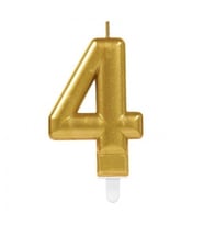 4 Rakam Mum Gold Renk