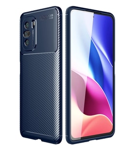 Pilelistore   Xiaomi Poco F3 Kılıf Auto Focus Karbon Kapak - Lacivert
