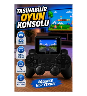 520 Oyunlu Taşınabilir Dijital Oyun Konsolu – Renkli Ekran ve TV Bağlantısı