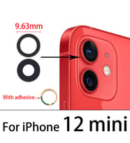 Tkgz İPhone 12 MİNİ Arka Kamera Camı Lens Yapışkanlı