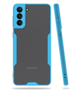 Newface Samsung Galaxy S21 Plus Kılıf Platin Silikon - Mavi