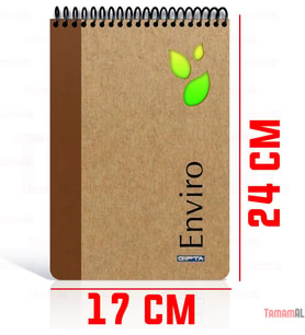 113514 Blok. 17X24 Envıro Spiralli Sert 100 Yaprak Çizgili2347