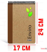 113514 Blok. 17X24 Envıro Spiralli Sert 100 Yaprak Çizgili2347