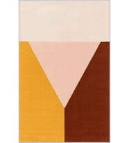 Eliana Home Baskılı, Yıkanabilir Kaymaz Taban Salon Halısı LNA1215 100x150 cm (Sarı)