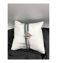 Yeni Tasarım Unisex Hakiki Deri 925 Ayar Gümüş Bileklik