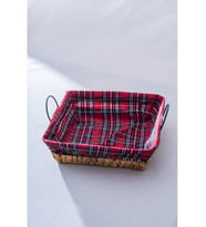 Acar Rustika Nomia Kare Hasır Ekmek Sepeti 26.5 x 26.5 x 7 cm