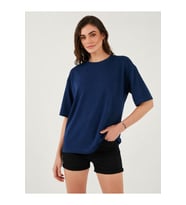 Oversize Basic Tişört – Lacivert