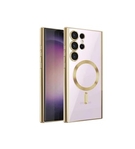 Durukar® Samsung Galaxy S23 Ultra Kılıf Kross Magneticsafe Kapak - Gold