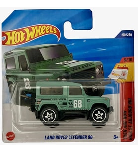 Hot Wheels Land Rover Defender 90, 2025 Model, Yeşil Renk, Die-Cast Metal Oyuncak Araba, 1:64 Ölçek, (Çok Renkli)