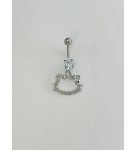 Hello Kıtty Detaylı Göbek Piercing - Pg0107