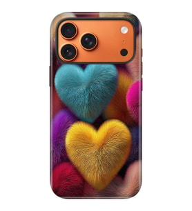 iPhone 17 Pro Max Uyumlu Kılıf Lansman İçi Kadife Temalı Desenli Silikon Hearts