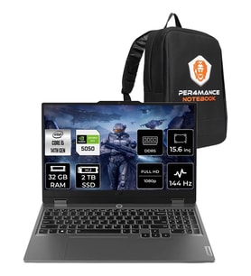Lenovo Loq 15IRX10 i5 14500HX RTX 5050 8GB 32GB RAM 2TB SSD 15.6" FHD 144Hz FreeDOS 83JE012FTRP322 Gaming Laptop + Per4 Çanta